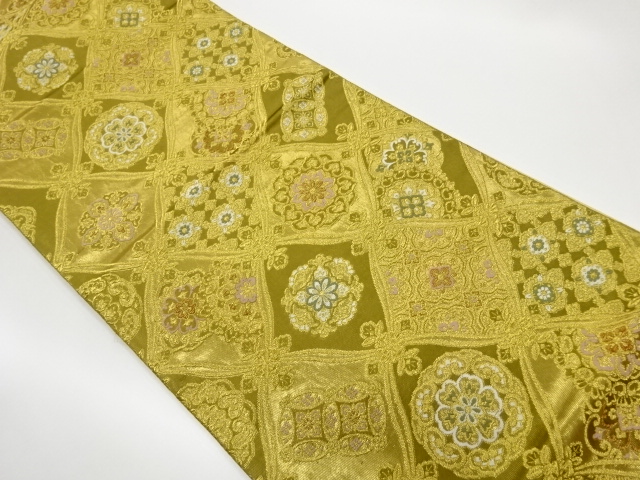 JAPANESE FUKURO OBI / WOVEN FLOWER CREST